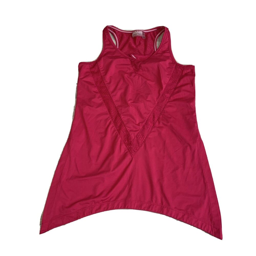 Nanette Lepore Bright Pink Sporty Sz S  Keyhole Back Tank Top Athletic $64